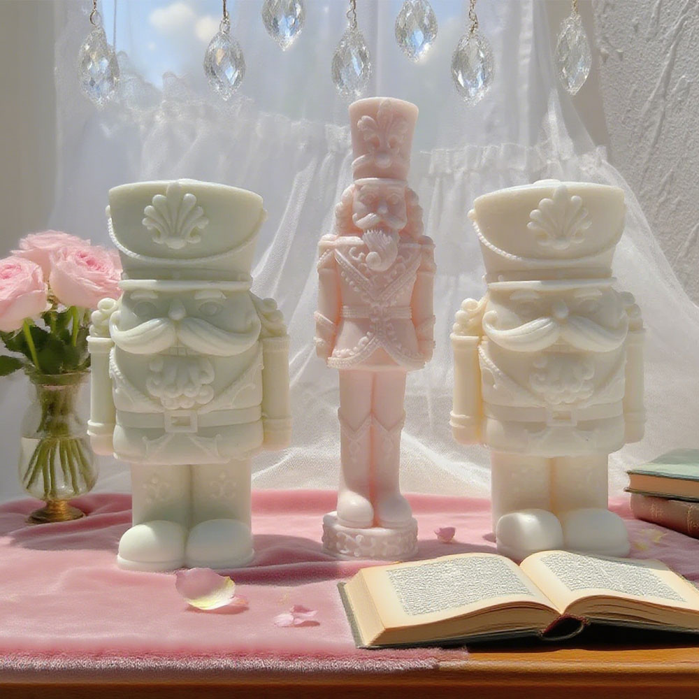 

Nutcracker Silicone Candle Mold Decor Silicone Mold Dinner Soy Wax Silicone Mould Ornaments DIY Elk Tree