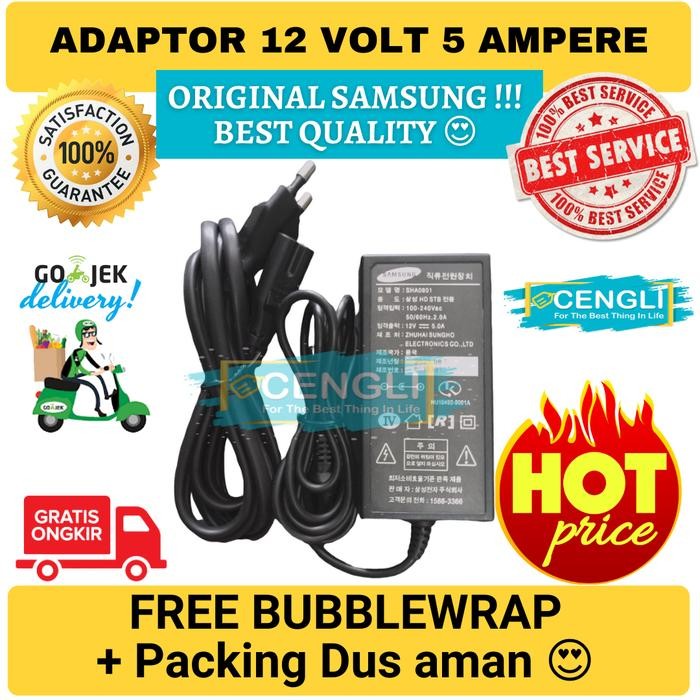 Adaptor 12v 5A/ Adaptor 5A 12v / Adaptor 5 Ampere 12 Volt - 5A SAMSUNG SLIM