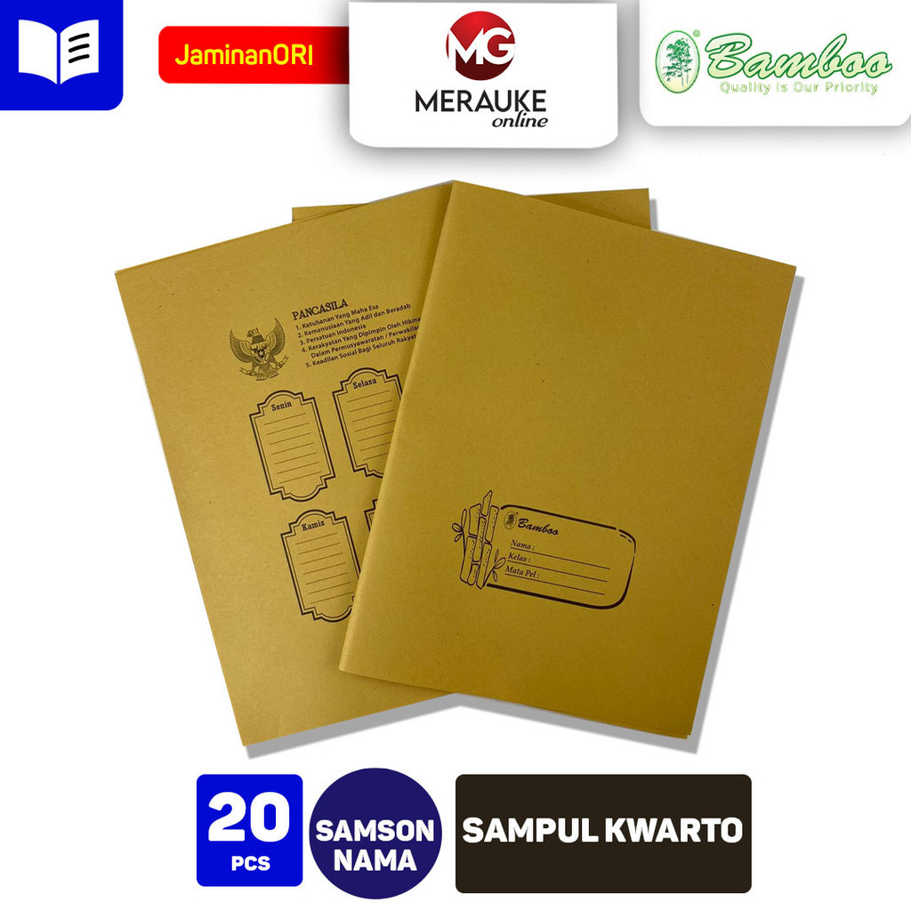 

Bamboo Sampul Buku Tulis Samson Uk Kwarto 16x21cm SKN ( 20 Lembar )