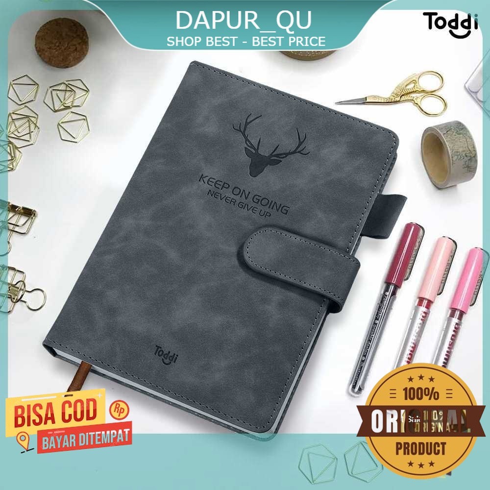 

DAPUR_QU Toddi Buku Jurnal Hardcover Notebook Diary 68GSM 360 Halaman Grid - TL5