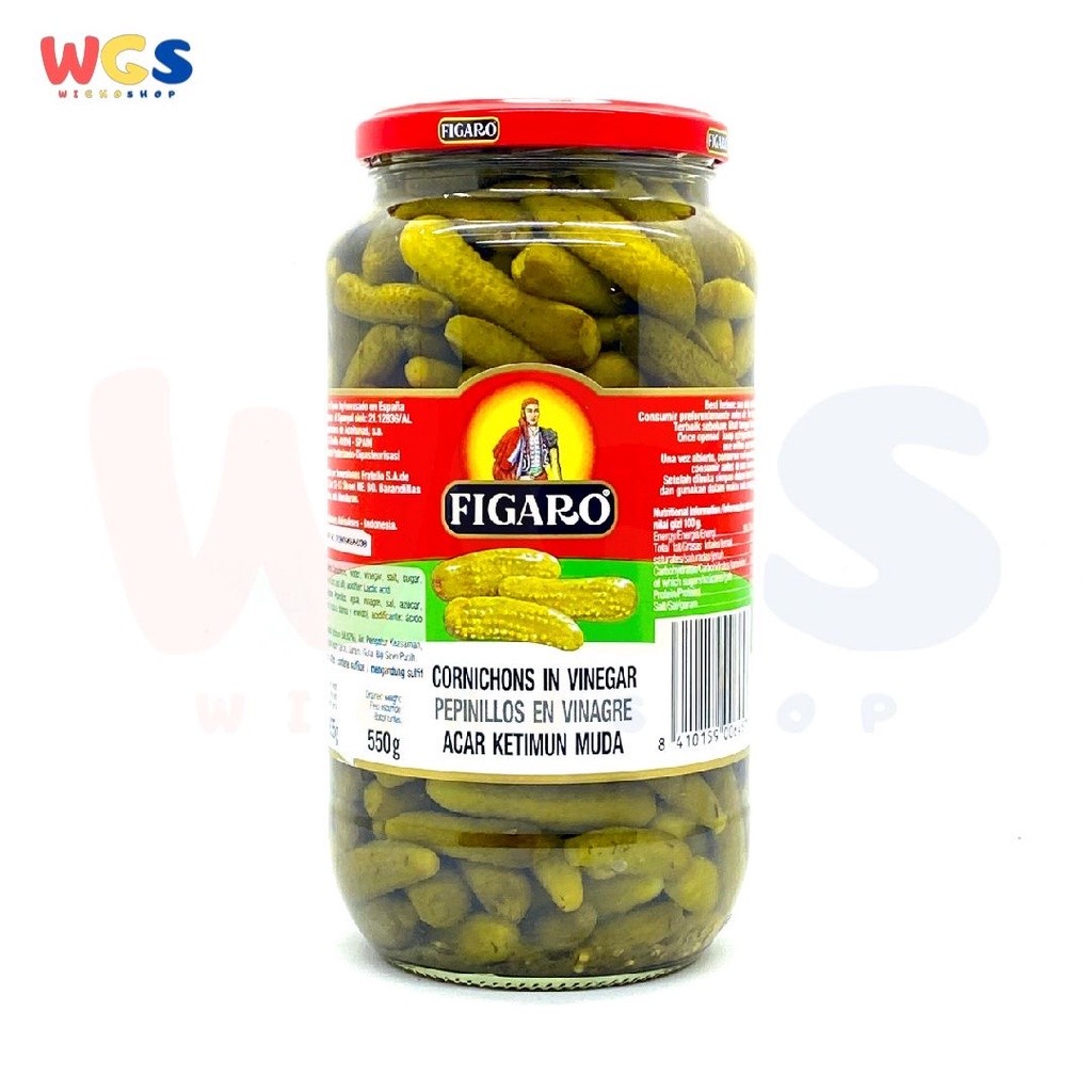 

Figaro Gherkins Cornichons in Vinegar 935g - Acar Timun Muda