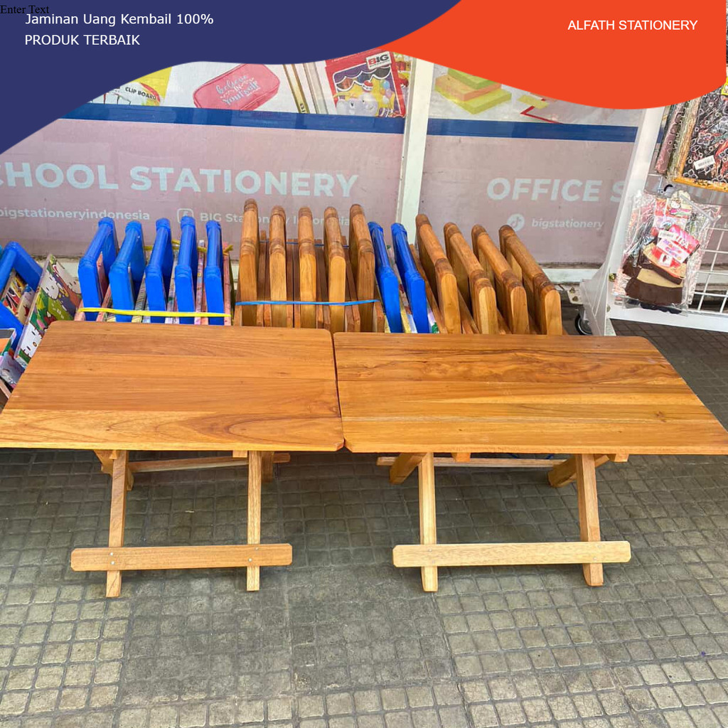 MEJA BELAJAR KAYU JATI ASLI / MEJA BELAJAR ANAK MEJA BELAJAR LIPAT KAYU AWET/ Meja Jati Kecil / Meja