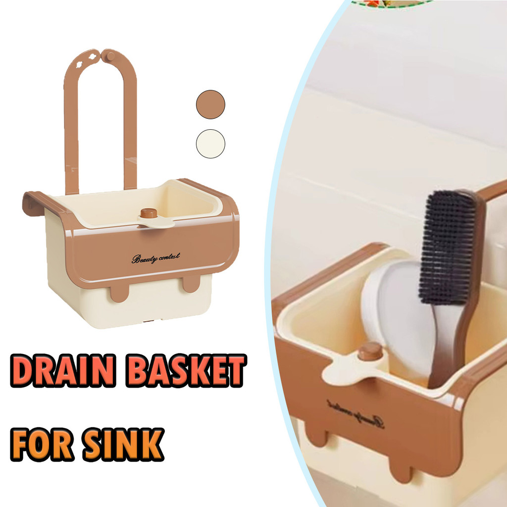 "Saringan sampah cucian piring Keranjang Pembuangan Gantung Wastafel Buah Sisa Makanan Pemisah Dapur