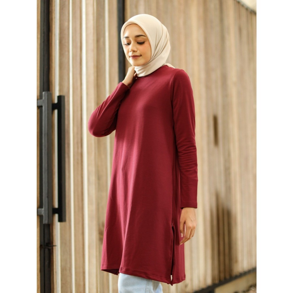 KALIIDRI Geulis.id BASIC TUNIC BASIC COLOR / TUNIK KAOS / TUNIK POLOS