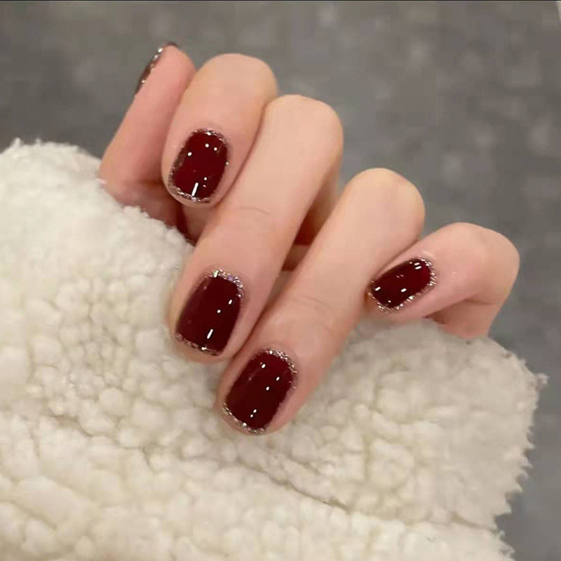 Kuku Perawatan Kecantikan Manicure Kuku Kaki PalsuCOD Kemasan Kotak 24 Pcs 3D Kuku Palsu /