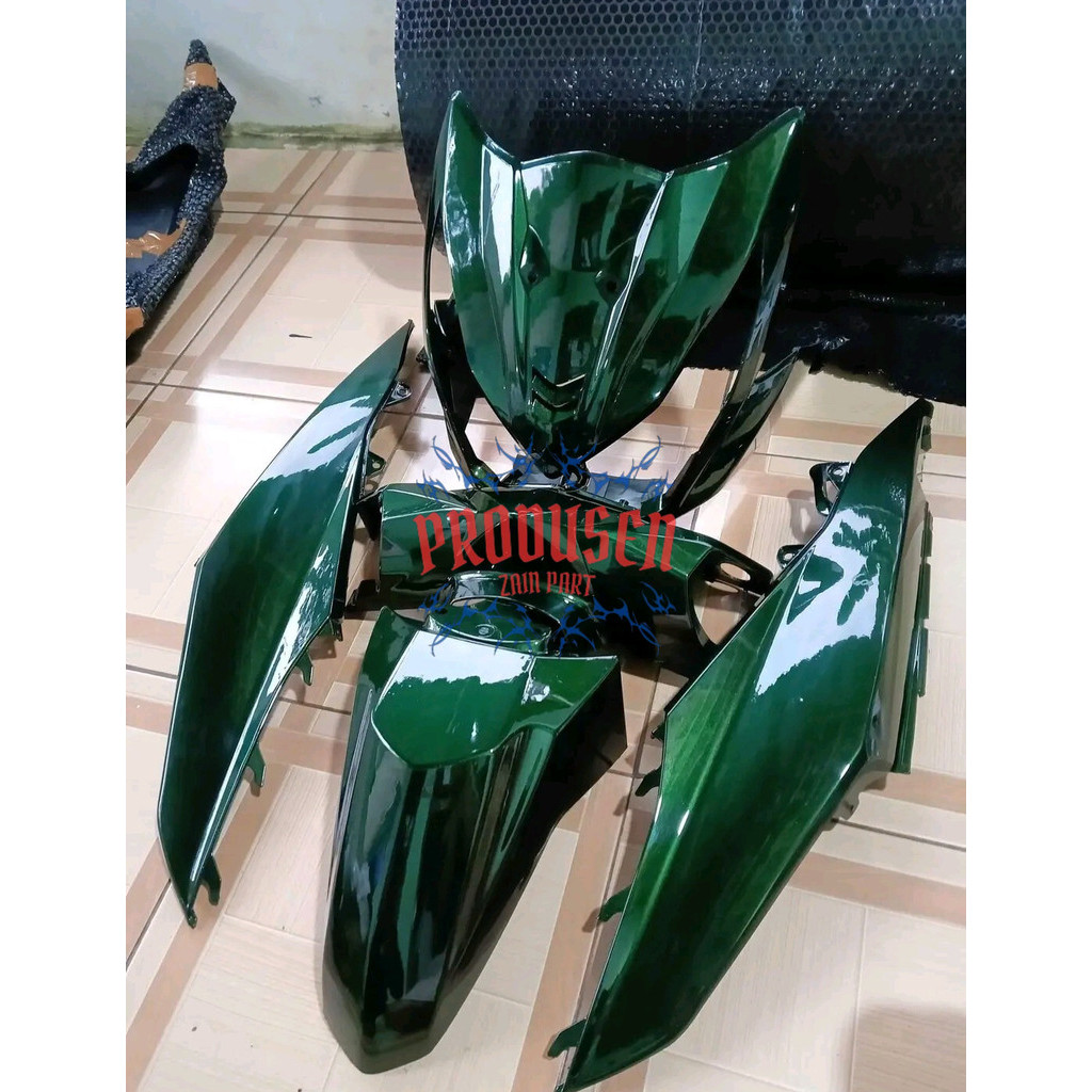 FULL BODY HALUS HONDA BEAT FI 2014 WARNA HIJAU BOTOL