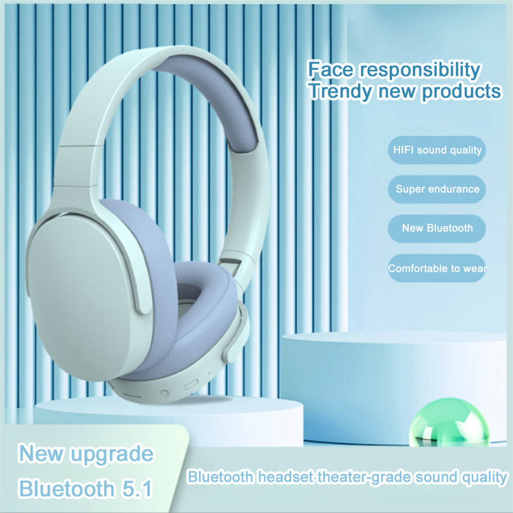 

P2961 Wireless Headset Over-Ear Stereo HIFI Earphones TF/AUX Music Player Foldable Headphones For Smart Phone Laptop