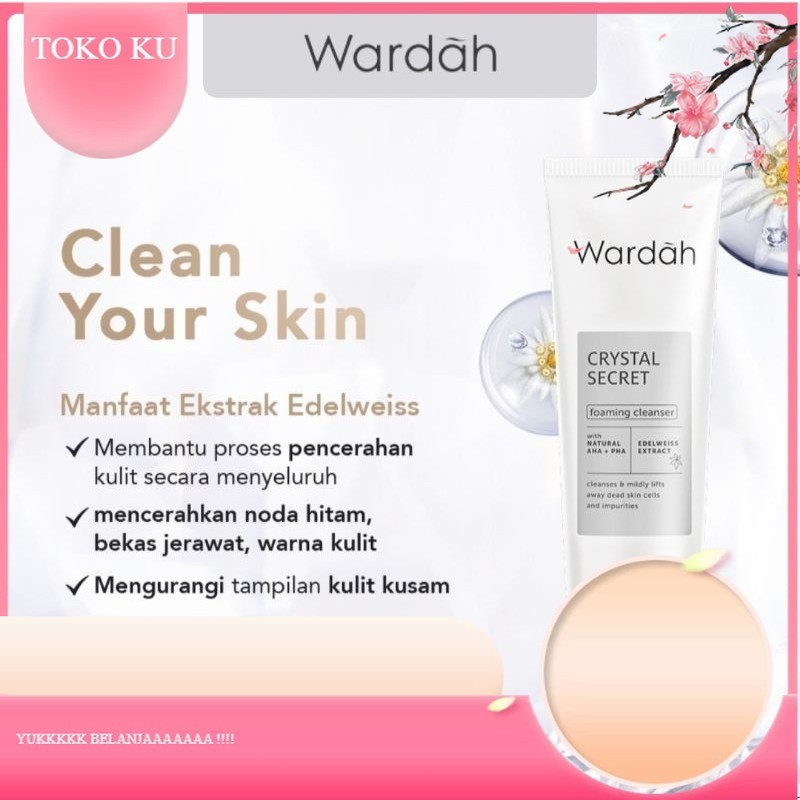 WARDAH CRYSTAL SECRET FACIAL WASH | sabun cuci muka wardah //
