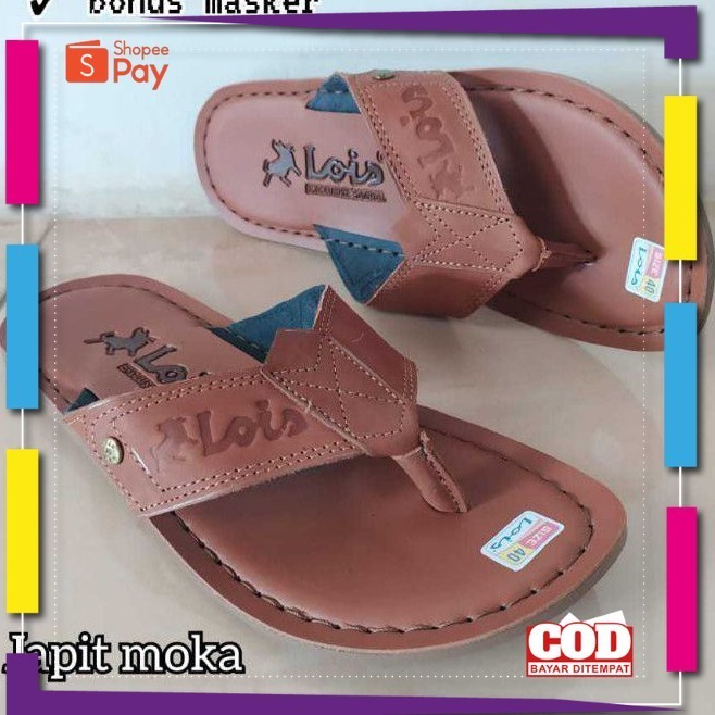 [PREMIUM ORIGINAL] [ 8.8 BIG SALE ] SANDAL KULIT PRIA LOIS /SANDAL KULIT /SANDAL PRIA LK 007