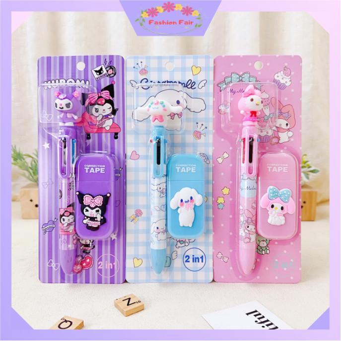 

FASHION FAIR - S6341 Set Pena dan Korektor 2 in 1 / Set Alat Tulis 2 in / Alat Tulis Pena & Korektor / Set Pulpen 6 Warna dan Korektor