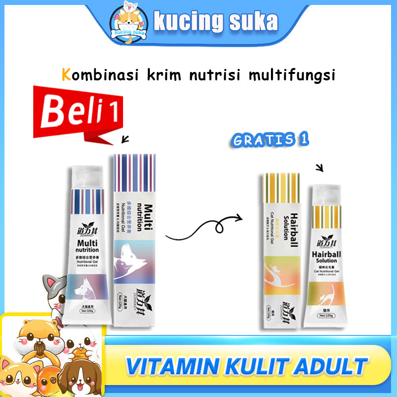 Vitamin kucing anjing pasta beli satu gratis satu vitamin kucing suplemen kucing