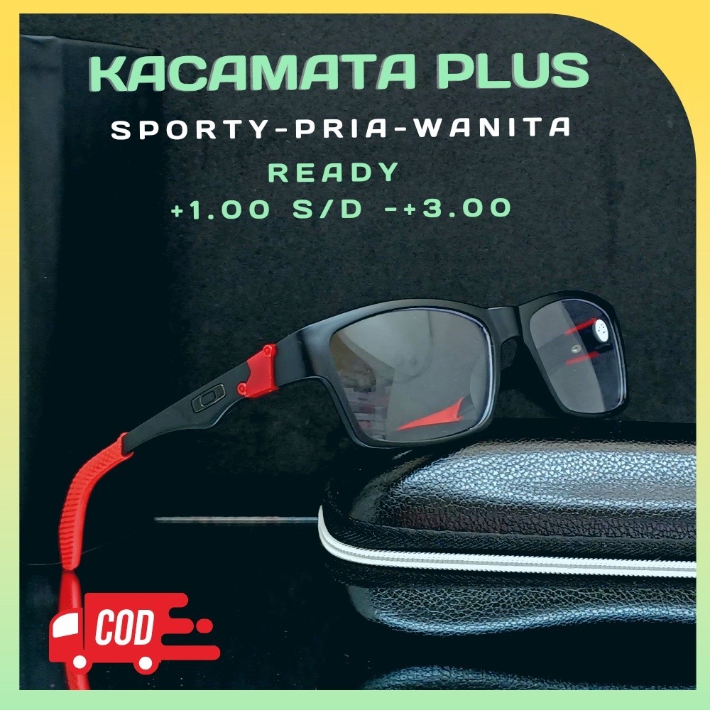 NEW baru TERBARU Kacamata Baca Plus Gaya Pria Sporty Kaca Mata Plus Auto Fokus Wanita Optik Asli