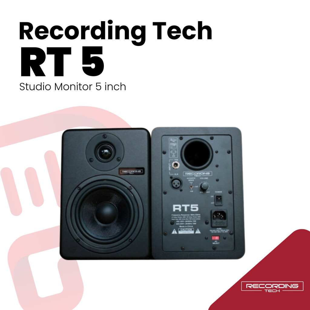 Recording Tech RT5 RT 5 RT-5 Speaker Flat studio monitor