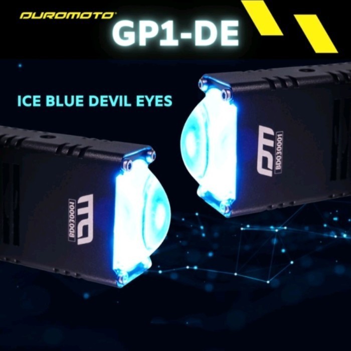 LAMPU DUROMOTO GP1-DE DEMON EYE ICE BLUE CAHAYA KUNING PUTIH ORIGINAL