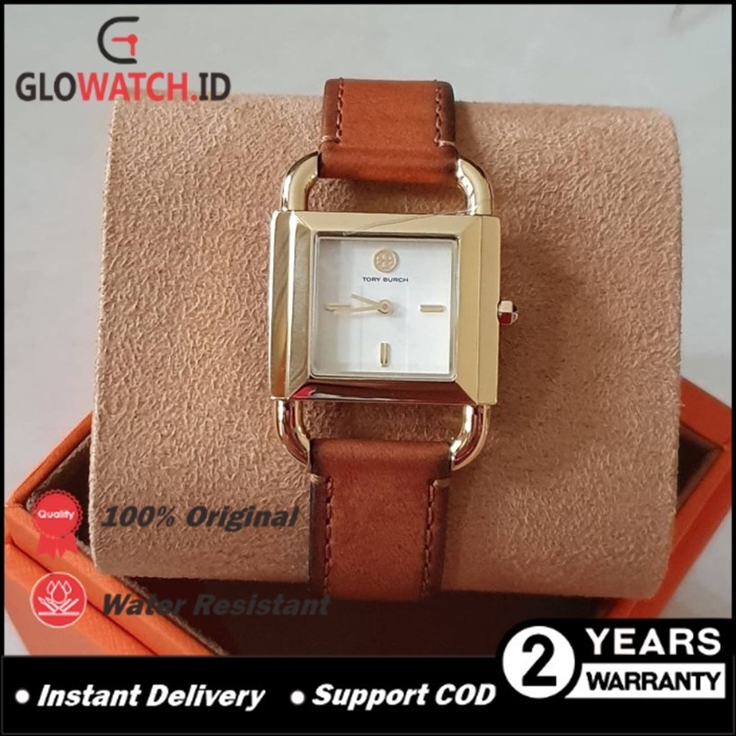 [Promo] Jam Tangan Wanita Tory Burch TBW7254 The Phipps Leather Luggage Original (Garansi 2 tahun) /