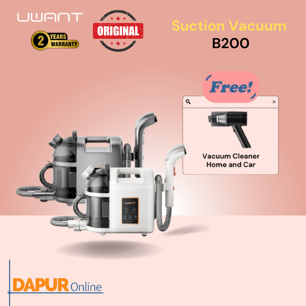 Uwant Vacum Cleaner B200 Steam Spot Cleaner Mesin Pembersih Kain Garment Steamer Suction Vacuum  Cle