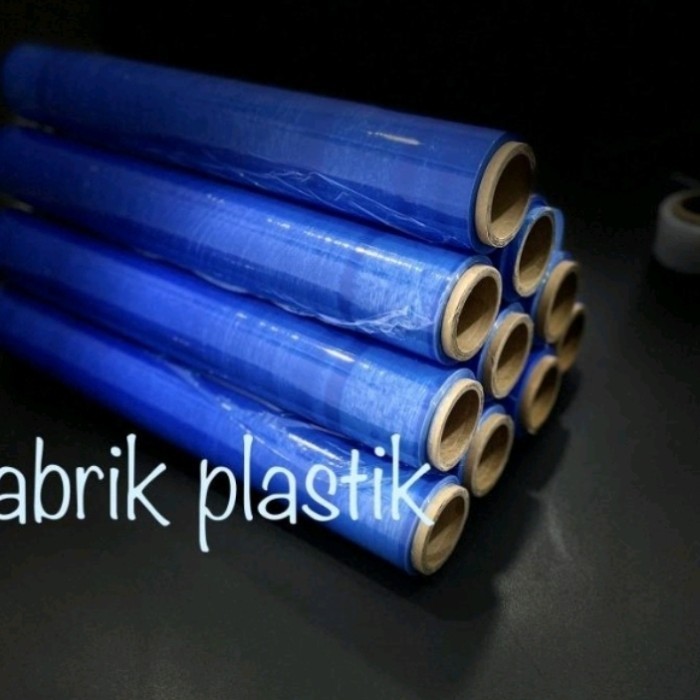 plastik wrapping, Scretch Film 50x150 meter - Biru eksklusif