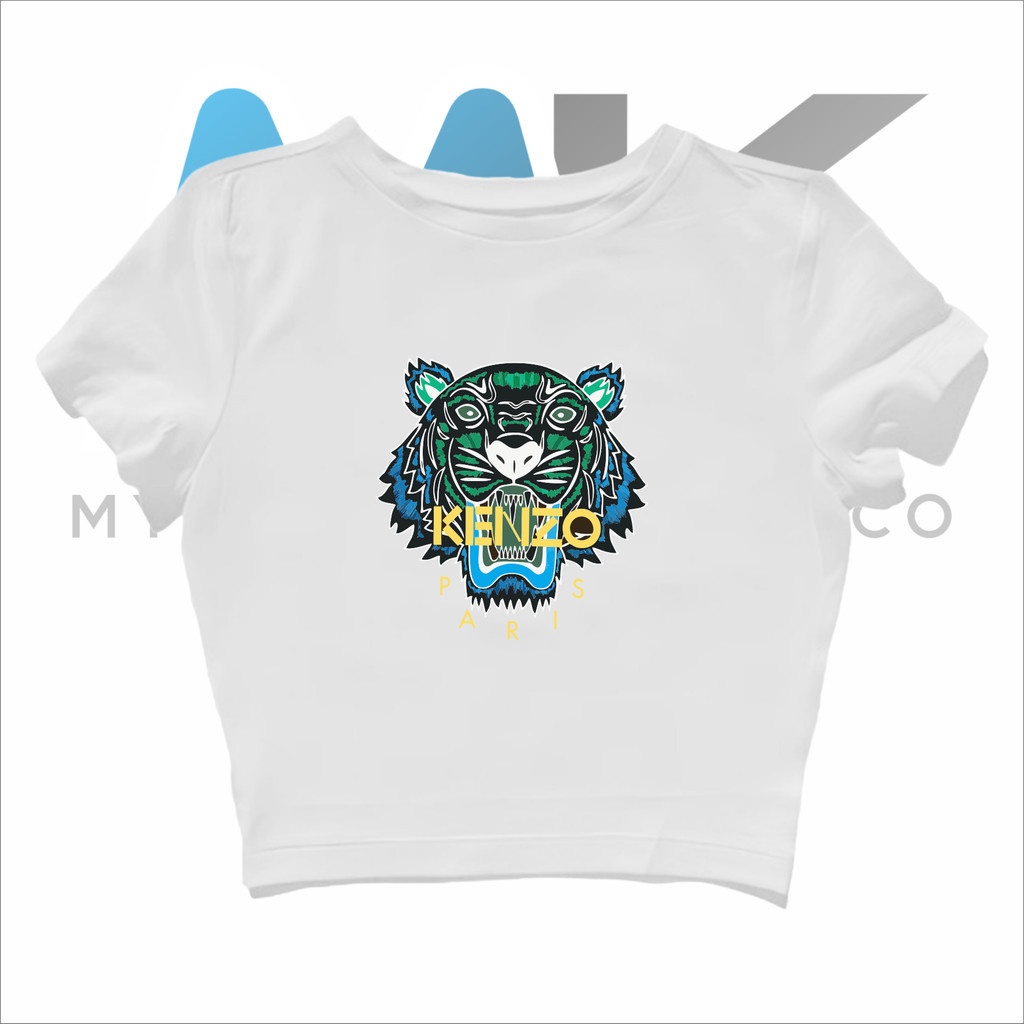 CROP TOP BRAND KENZO | BABY TEE KENZO PARIS | CROP TEE KENZO | GRUNGE | CROPTOP | CROP TEE SLIM FIT 