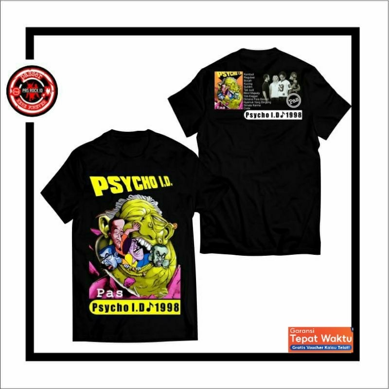 kaos lengan pendek PAS BAND PSYCHO.ID original distro - kaso pendek PAS BAND terbaru original unisex