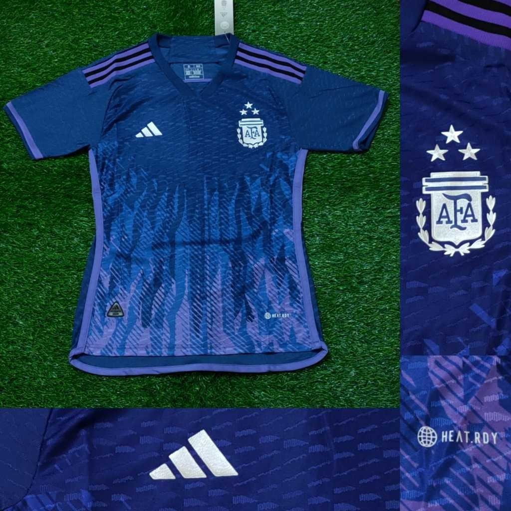 PLAYER ISSUE JERSEY ARGENTINA AWAY BINTANG 3 HEAT DRY PIALA DUNIA 2022 GRADE ORI
