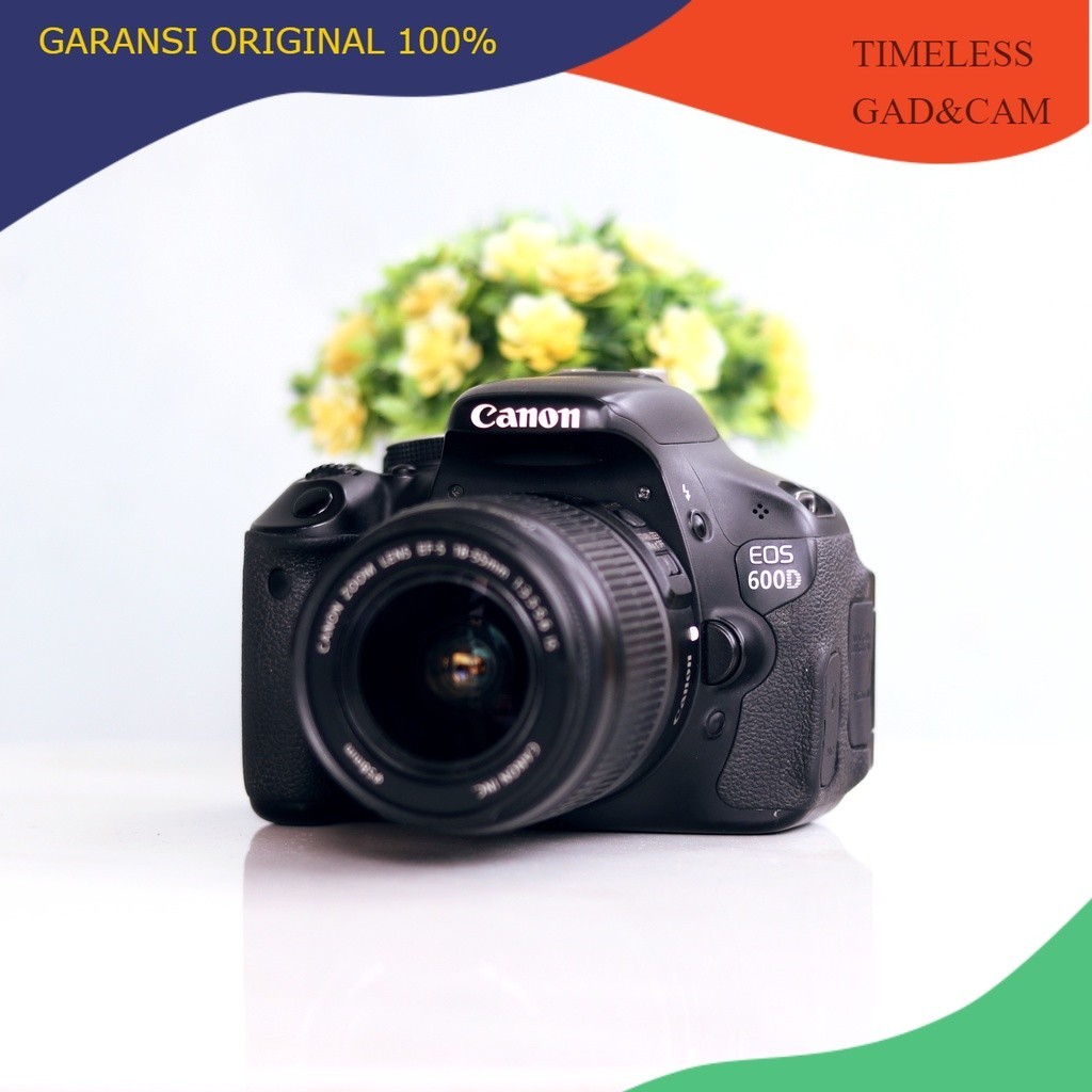 CANON EOS 600D KIT 18-55MM LCD NO VIGNET NORMAL GARANSI ORIGINAL