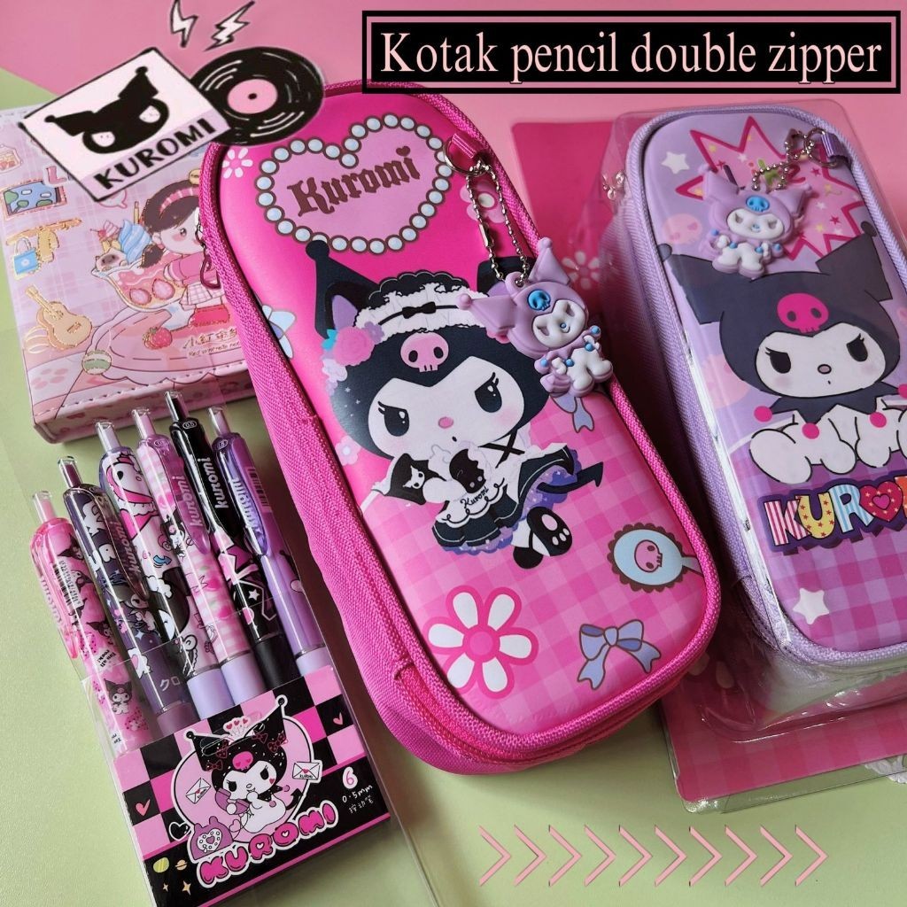 

Kokoyu tempat pensil KUROMI Resleting Gantungan