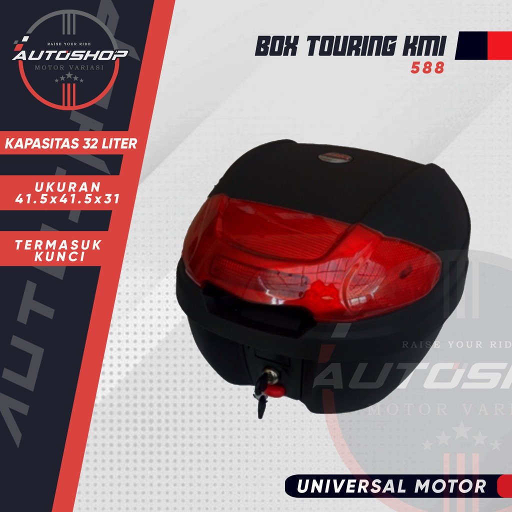Box Motor  KMI Touring Box Bagasi Barang Motor 32 LITER  588  Universal Motor