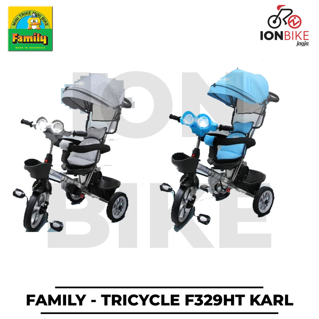 Tricycle Family F329HT Karl Sepeda Roda Tiga Anak Stroller Dorong Family Mainan Anak F 329 HT Premiu