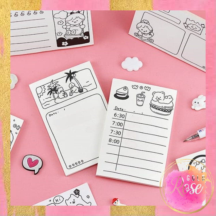 

ℛ - S6272 Memo Reminder Tempel / Sticky Notes Motif Kartun Lucu