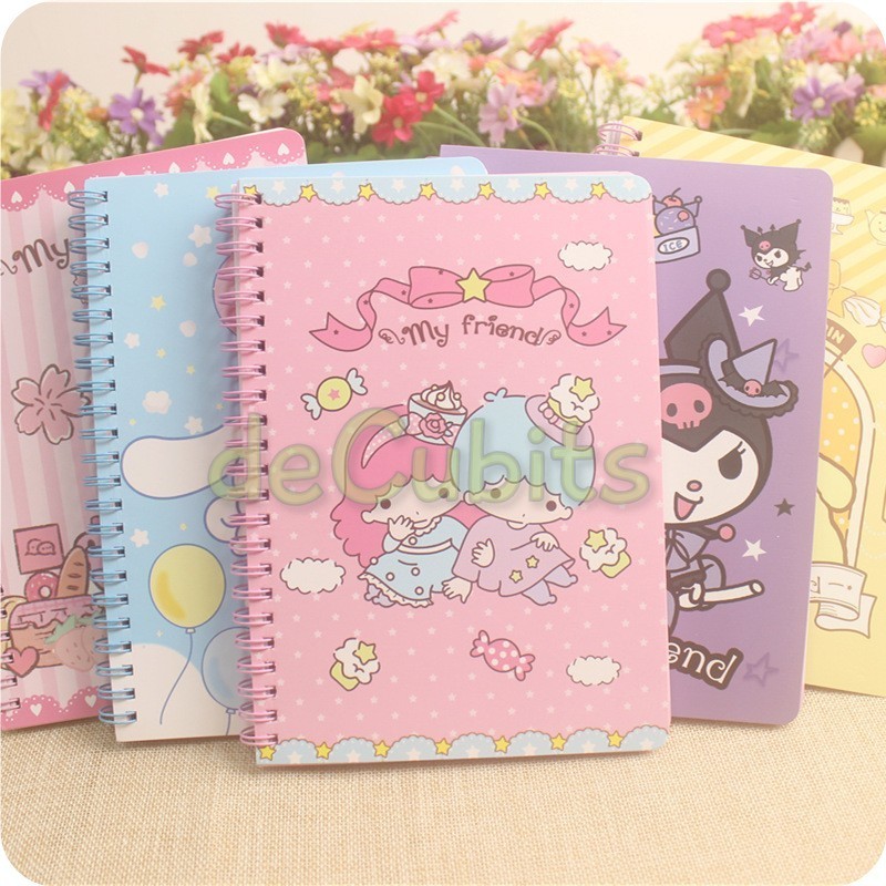 

DC Diary Buku Tulis Notes Notepad A5 Ring Full Colour My Melody Kuromi Hello Kitty Cinnamoroll Pompompurin Pochacco Twin Stars