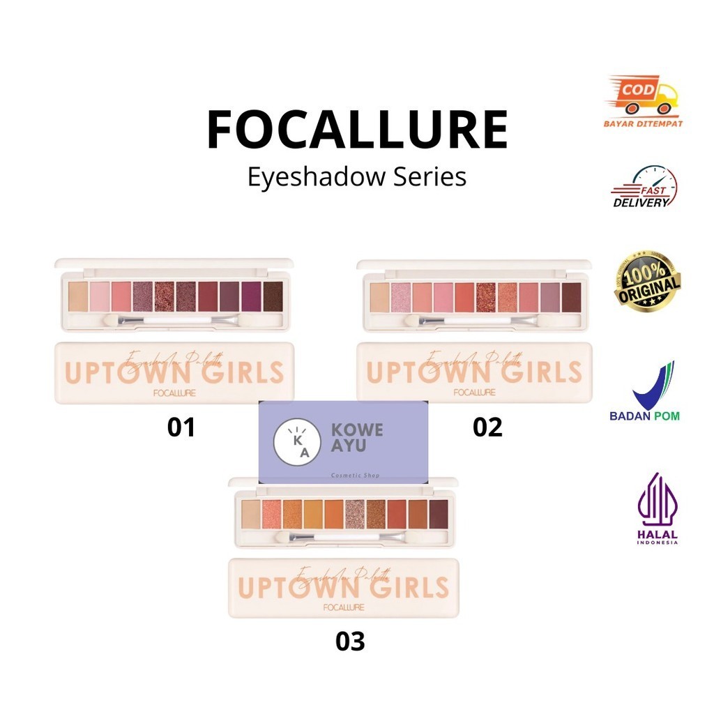 Focallure Eyeshadow Palette Uptown Girls | 10 Color Eyeshadow Palette