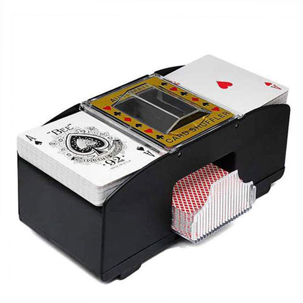 

Automatic Playing Card Shuffler Mixer Games Poker Sorter Machine Dispenser for Travel Home Festivals Xmas Party Battery Operate