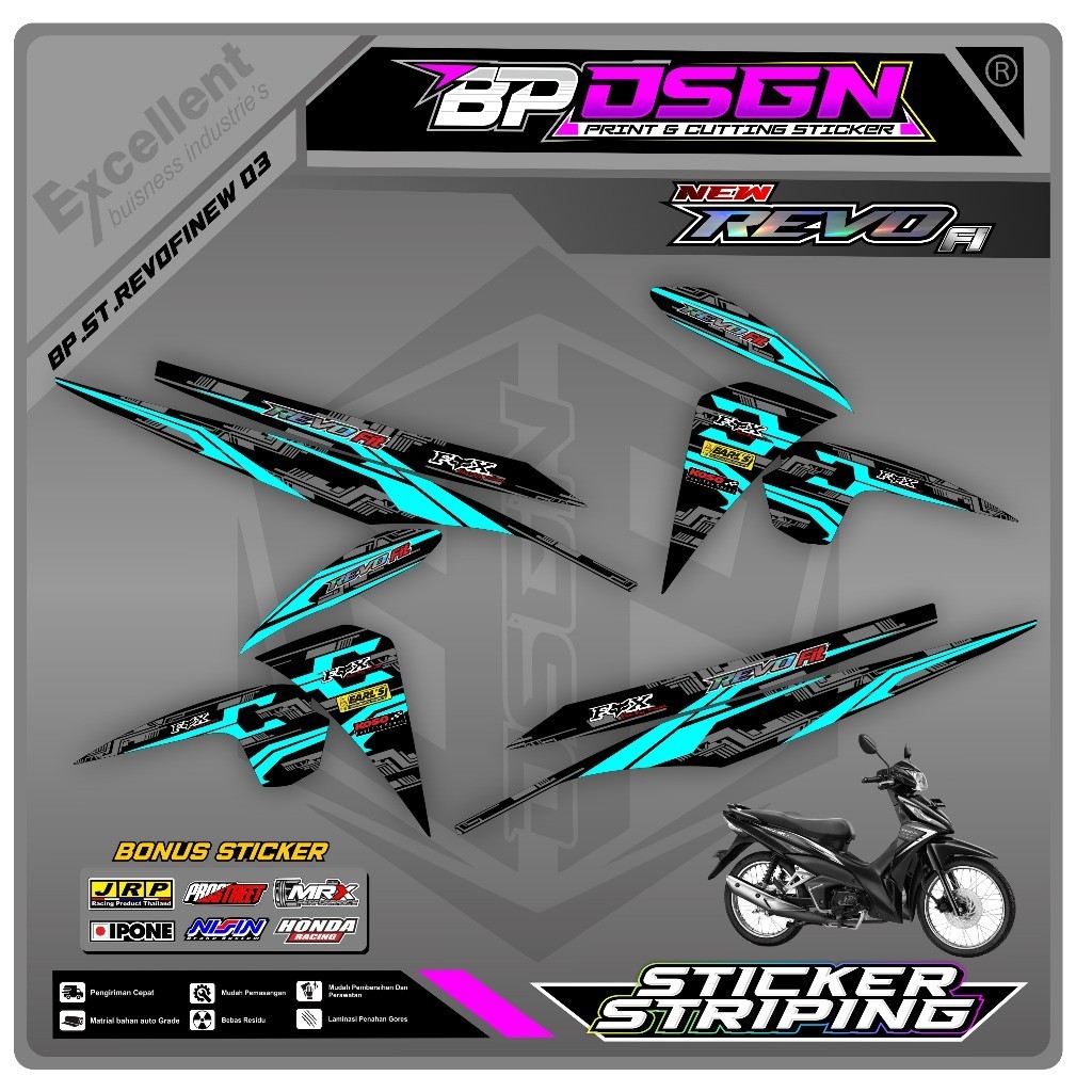 STICKER STRIPING VARIASI REVO FIT NEW / REVO FIT INJEKSI LIST VARIASI DESAIN RACING