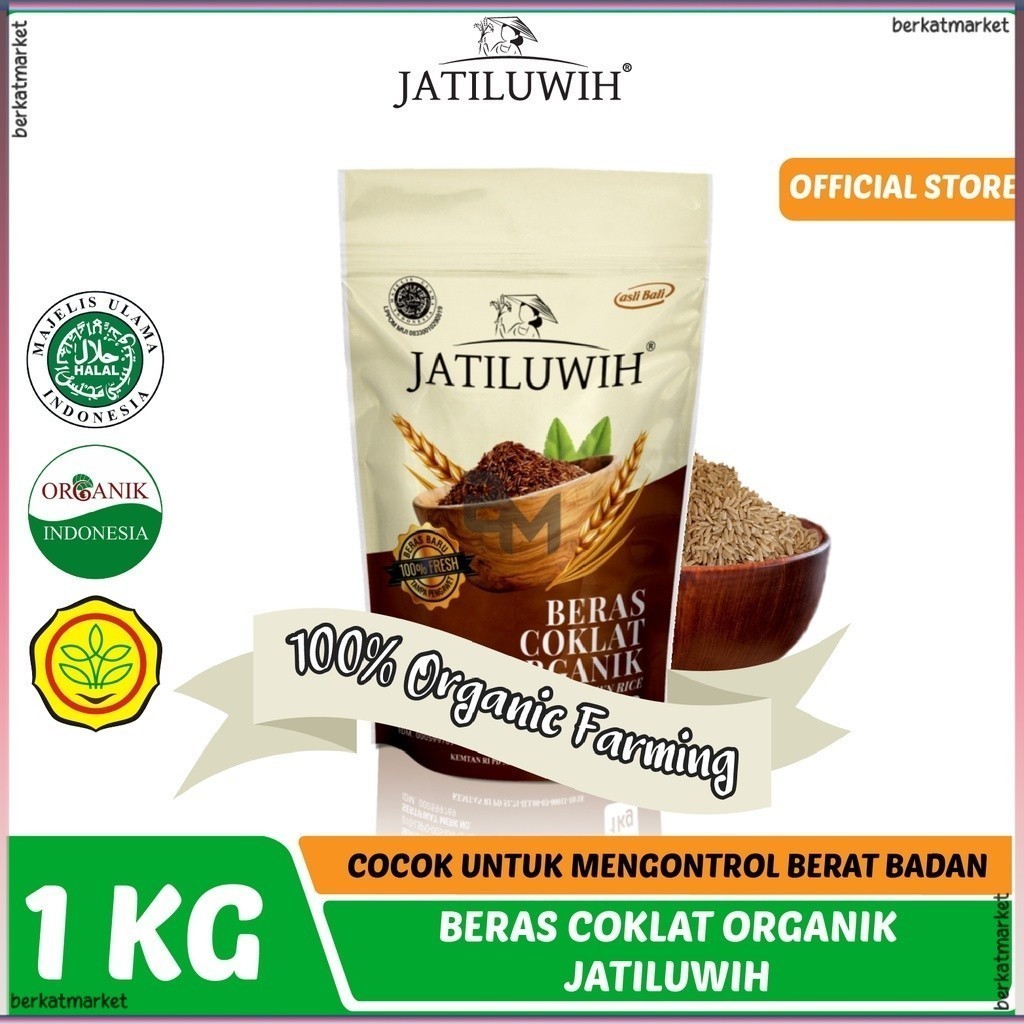 

Jatiluwih Beras Coklat Organik 1kg - Beras Coklat Organik Jatiluwih 1kg