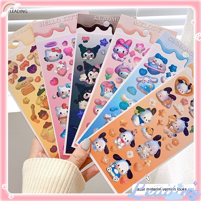 

Stiker 3D Kartun Lucu Sanrio Kuromi Melody Karakter 3D Sticker Untuk Dekorasi Buku Catatankartu-Le