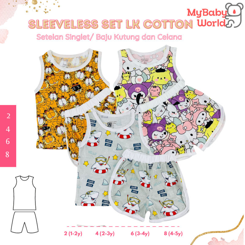 MBW - LK Sleeveless Set Setelan Baju Kutung Singlet Celana Anak Cozy is Good