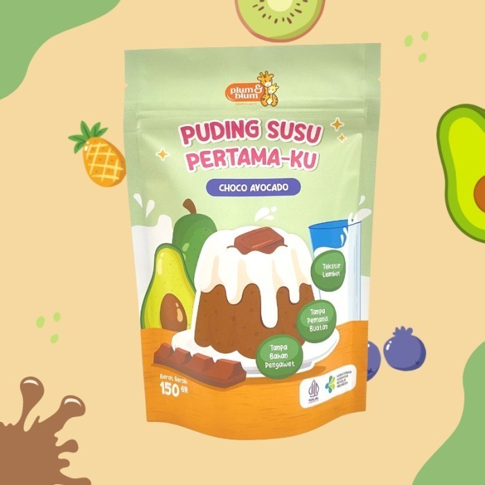 

TERJUAL Plum & Blum Silky Puding Susu Buah Snack Mpasi - 150 gr - Choco Avocado