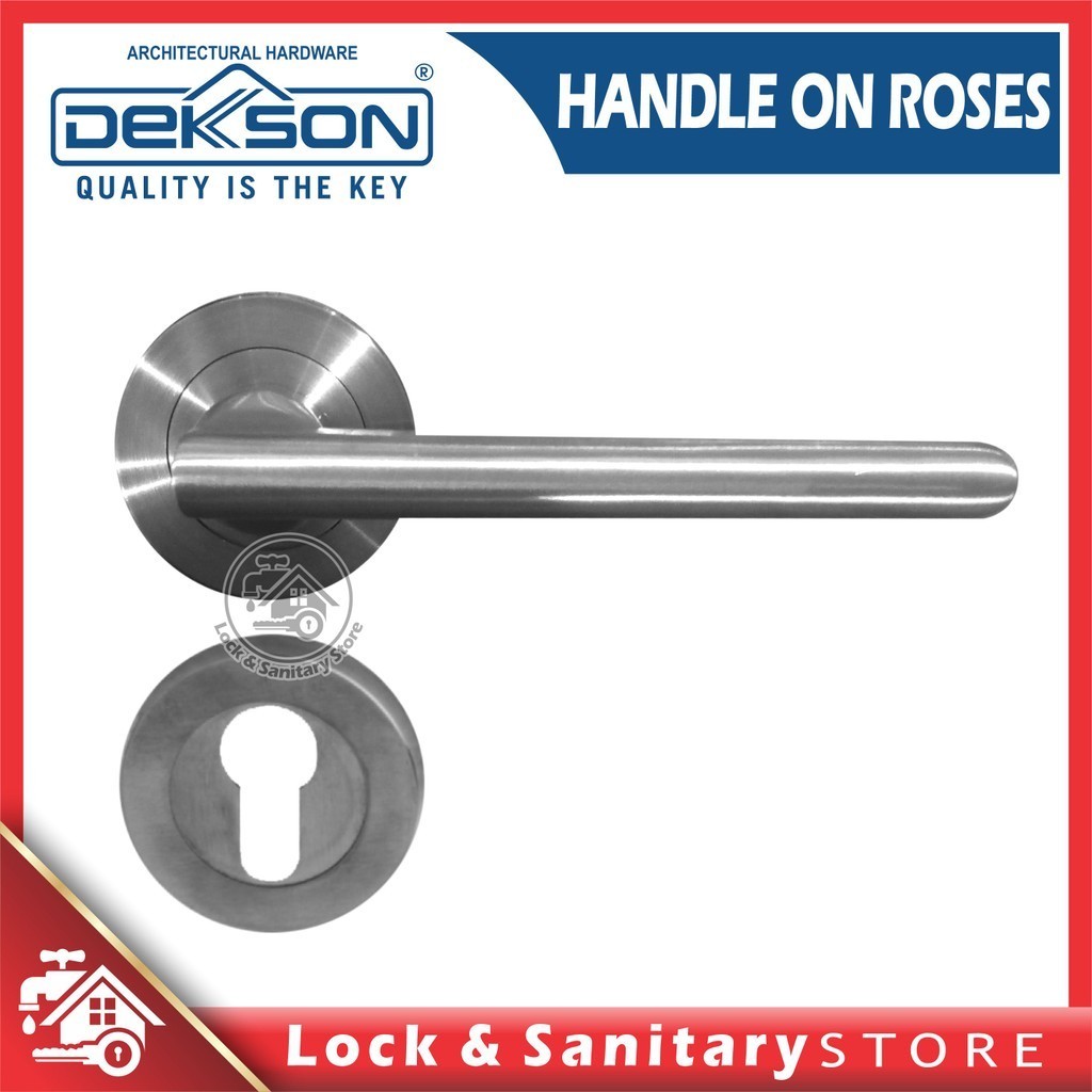 Handle Pintu Dekson Dekkson LHSR 0406 SSS Lever Handle Solid Roses
