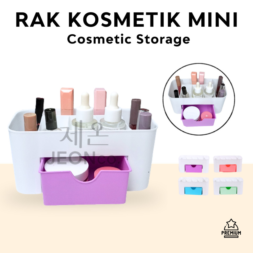 RAK KOSMETIK MINI Plastik Tempat Penyimpanan serbaguna Storage Box Alat Make Up Best Quality Murah