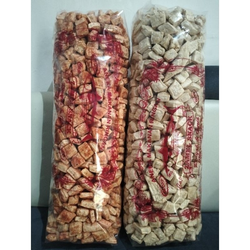 

Kerupuk tahu kotak snack food pedas ori 1kg