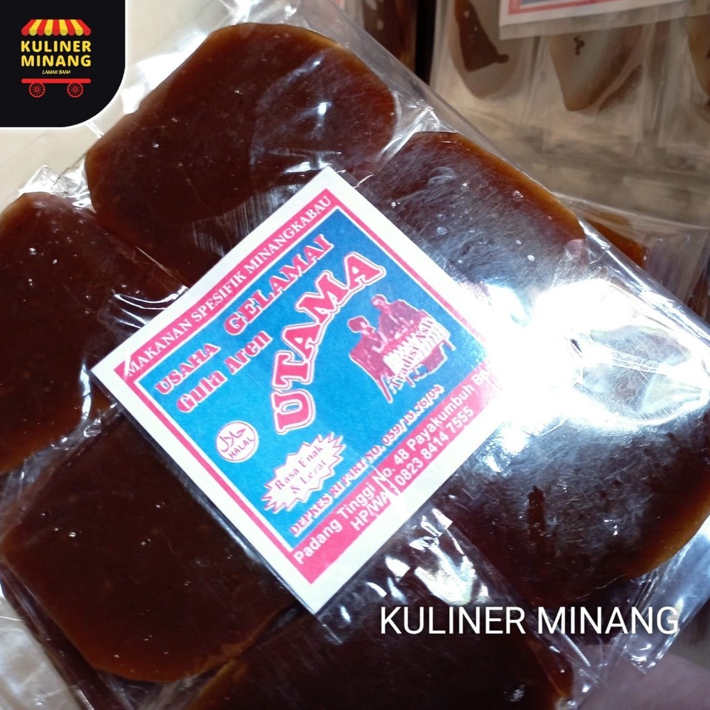 

Kuliner Minang Gelamai utama Oleh-Oleh Asli Cemilan Kampung Makanan Khas Payakumbuh Padang Jajanan Snack Kabau AX00