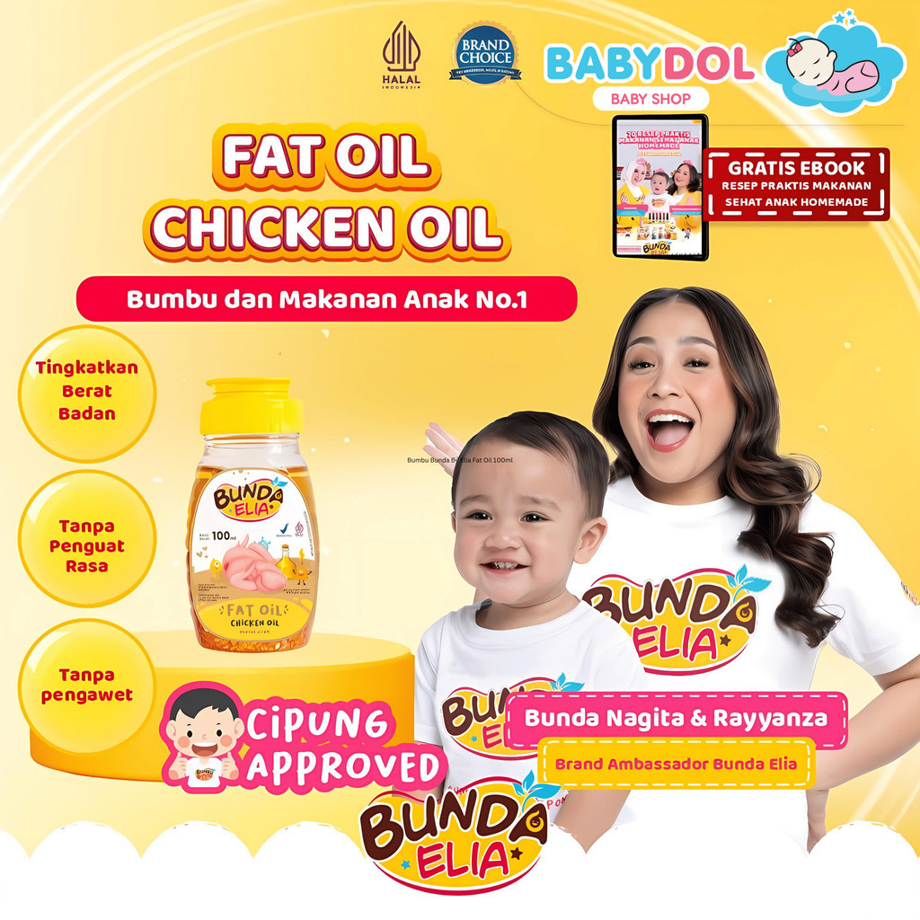 

BABYDOL Bumbu Bunda By Elia Fat Oil 100 ML Penambah Berat Badan Anak Penambah Nafsu Makan Anak