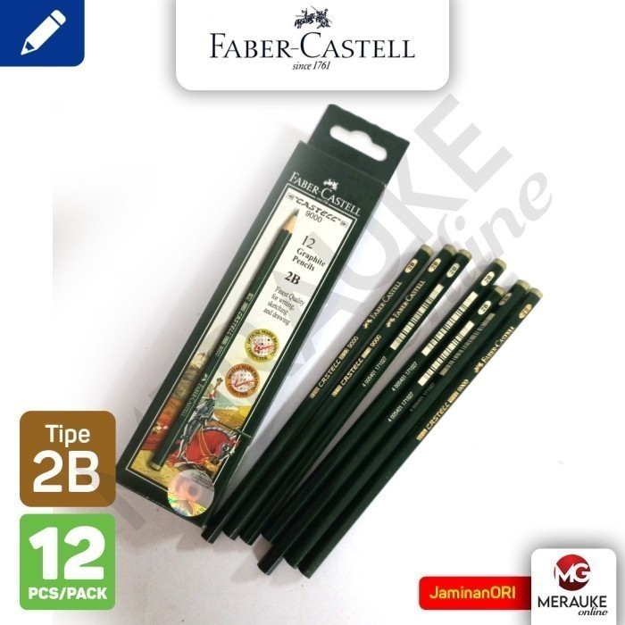 

H7Y Pensil Faber Castell 2B per Pak isi 12