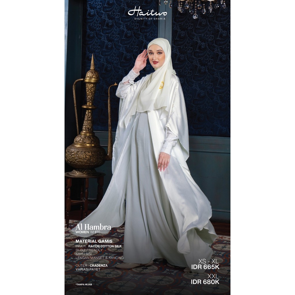 Haitwo Sarimbit Al Hambra Women Gamis Dewasa Ori Branded ~Alfauna_Bm