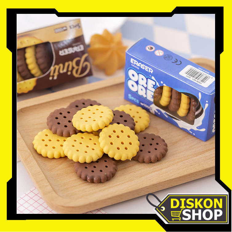 

Diskon Shop - S6299 Eraser Biskuit 5 in 1 / Penghapus Lucu Bentuk Cookies