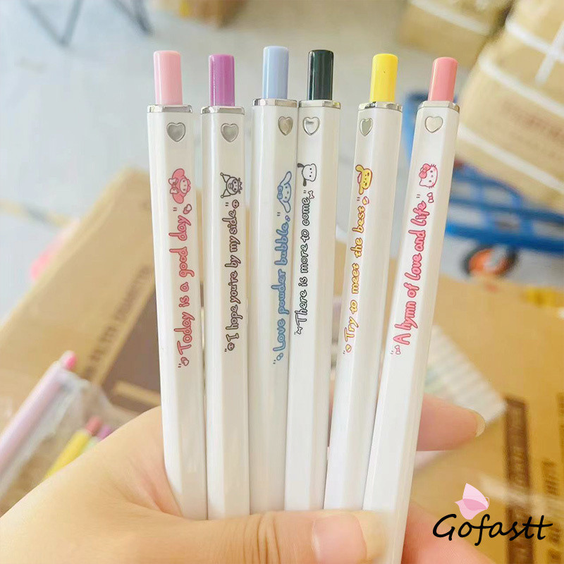 

COD Pena Netral Tekan Kotak Sanrio Lucu Pena Siswa Melakukan Latihan Pena Hitam 0.5Mm G