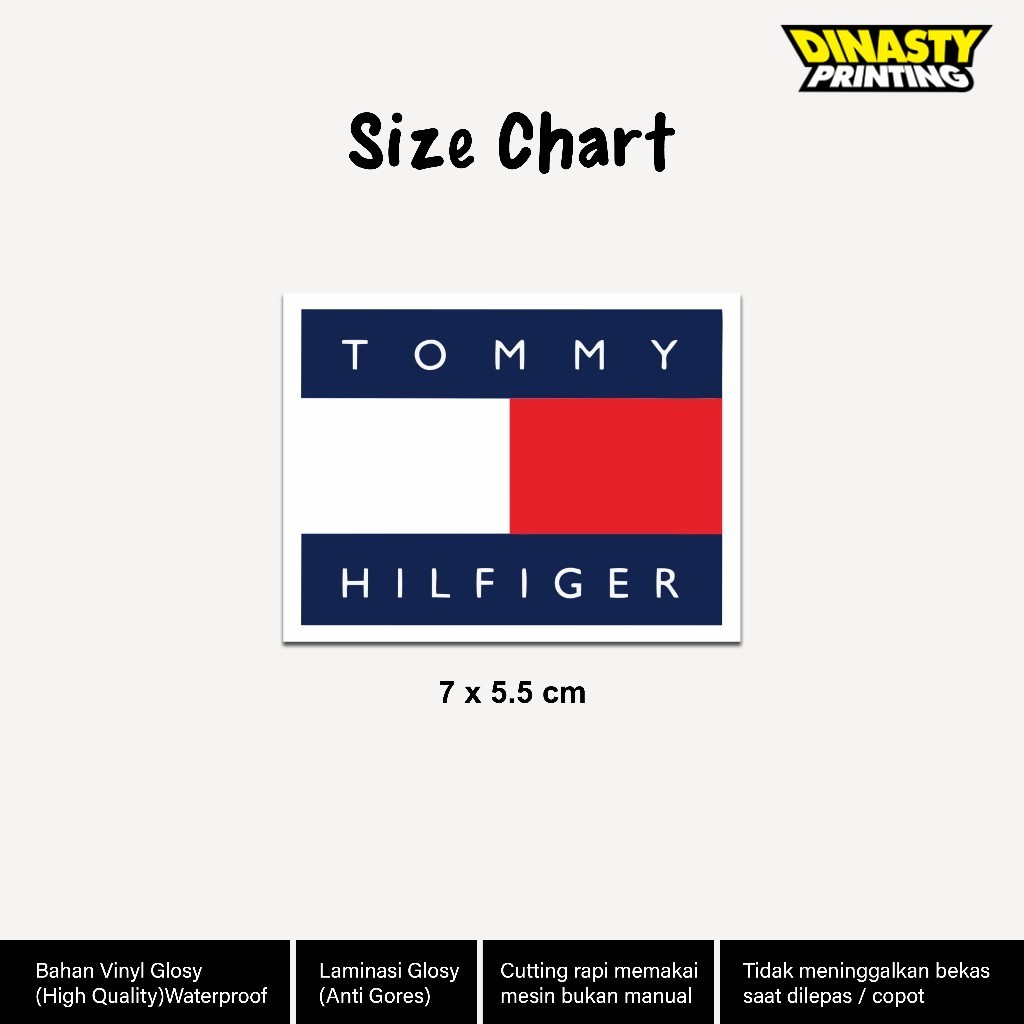 

STICKER PRINT CUT TOMMY HILFIGER