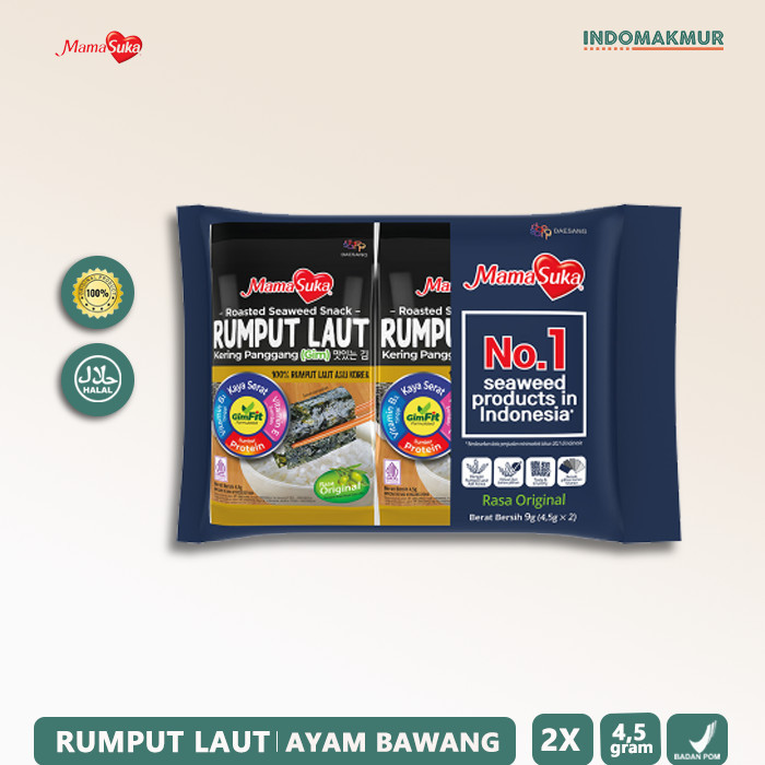 

Mamasuka Rumput Laut Nori 2 x 4.5 gram