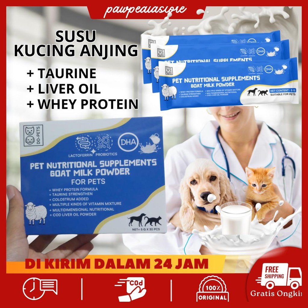 pawpedia Susu GOAT MILK Susu Kucing Anjing Kitten Dewasa Anak Bayi Baru Lahir Murah Replacer Kambing