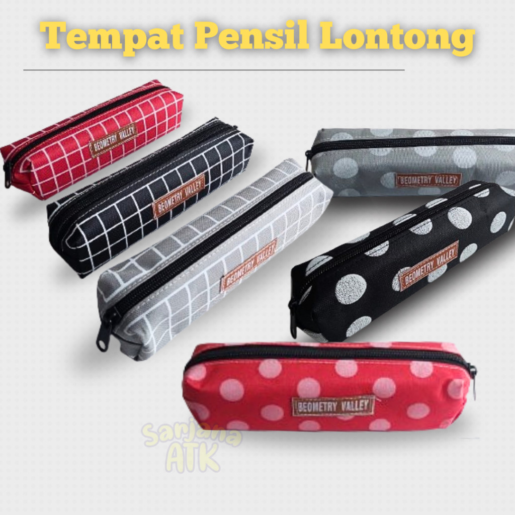

Tempat Pensil Resleting Beometry Lontong